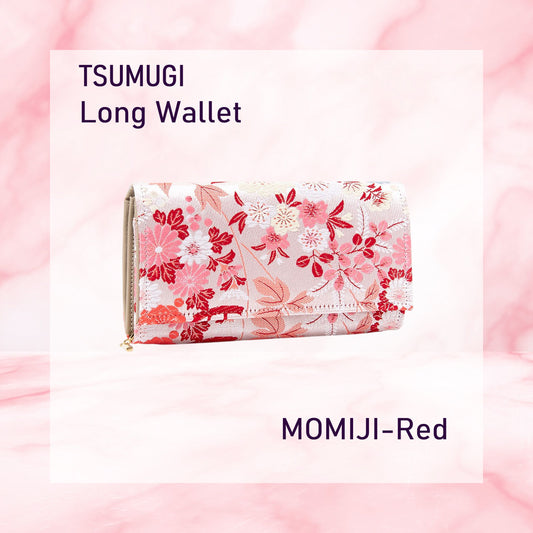 TSUMUGI Long Wallet - MOMIJI-Red