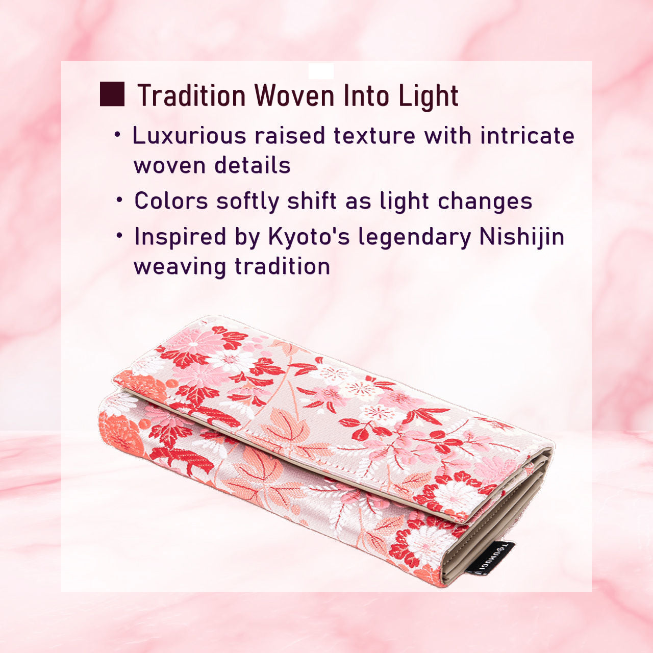 TSUMUGI Long Wallet - MOMIJI-Red